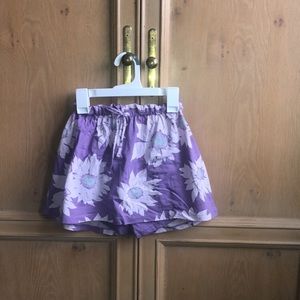 Purple skort with flowers